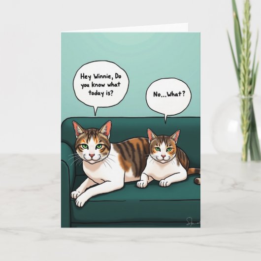 Moederdag Scènekaart voor Katten Kaart (Voorkant)