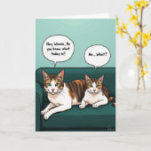 Moederdag Scènekaart voor Katten Kaart (Gele Bloem)