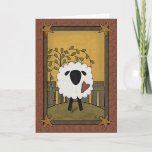 Moederdag-schaap Kaart