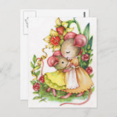 Moederdag Schattigee Knuffel Muis Briefkaart (Voorkant / Achterkant)