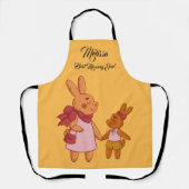 Moederdag Schattigee Konijnen. Schort (Voorkant)