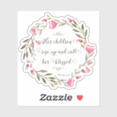 Moederdag Schrift Spreuken 31:2 Sticker (Vel)