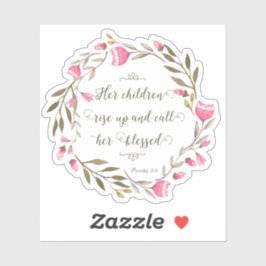 Moederdag Schrift Spreuken 31:2 Sticker