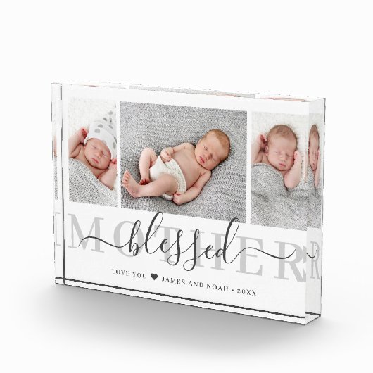 Moederdag Script Blessed Keepomwille Fotoblokken (Rechts)