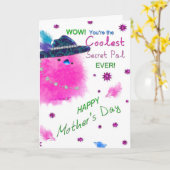 MOEDERDAG - SECRET PAL - COOL CHICK KAART (Gele Bloem)