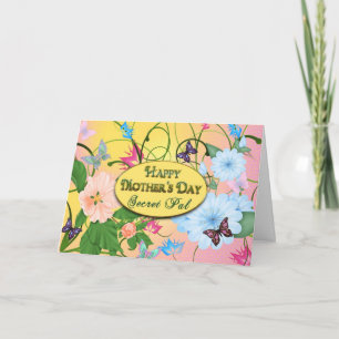 MOEDERDAG - SECRET PAL - VLINDERS/BLOEMEN KAART