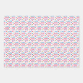 Moederdag selectiekaarten en bloemen inpakpapier vel (Voorkant)