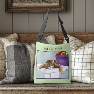 Moederdag Sinaasappel Tabby Cat Crossbody Tas