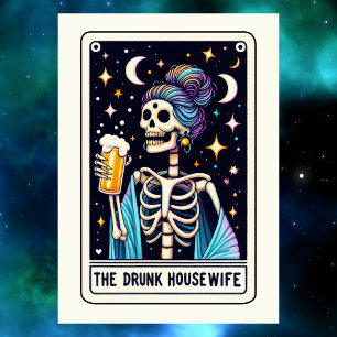 Moederdag Skelet De Drinke Huisvrouw Tarot Kaart