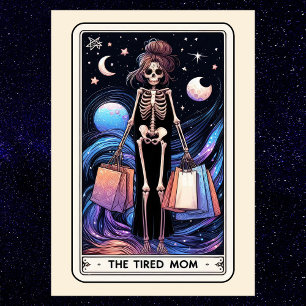 Moederdag Skelet De Moe Moeder Tarot Kaart