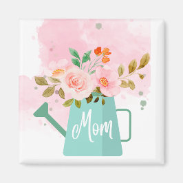Moederdag Sleutelhanger met watering en bloemen Magneet