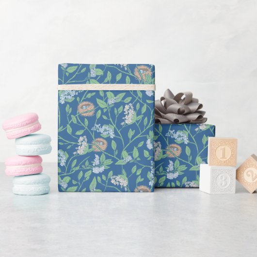 Moederdag Spring Garden Robin Eggs in Nest Cadeaupapier (Baby Shower)