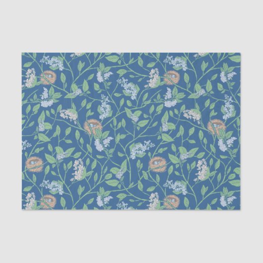 Moederdag Spring Garden Robin Eggs in Nest Tissuepapier (Voorkant)