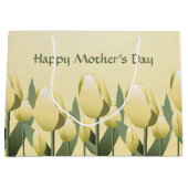 moederdag Spring Yellow Tulips Lg Large Cadeauzakje (Voorkant)