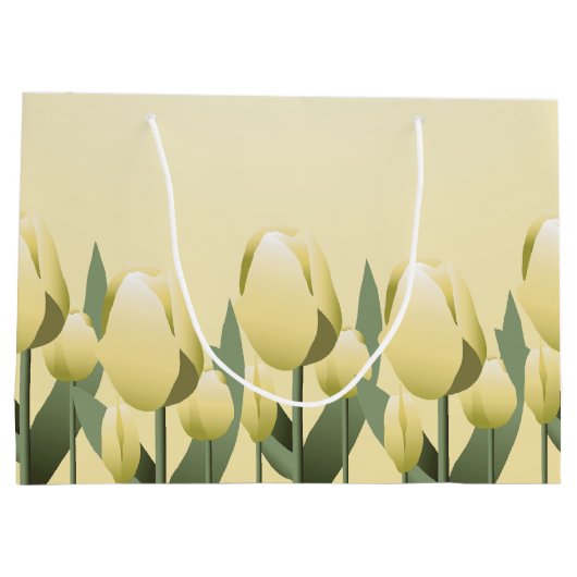 moederdag Spring Yellow Tulips Lg Large Cadeauzakje (Achterkant)