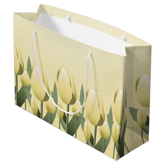 moederdag Spring Yellow Tulips Lg Large Cadeauzakje (Achterkant Gekanteld)