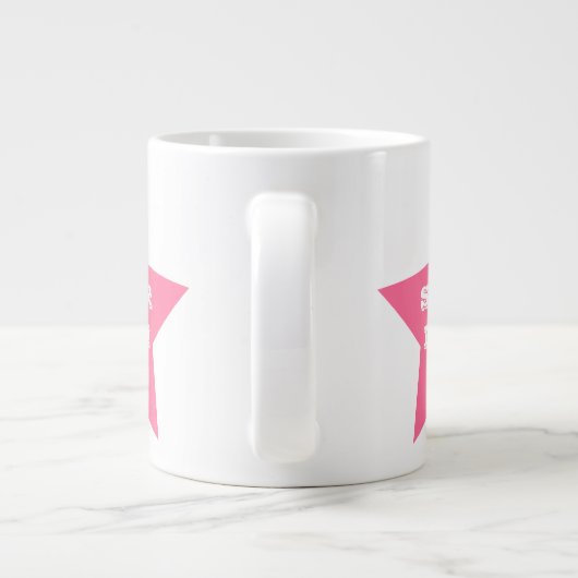 Moederdag Star Ma | Roze Star Jumbo-Mok Jumbo Mok (Achterkant)