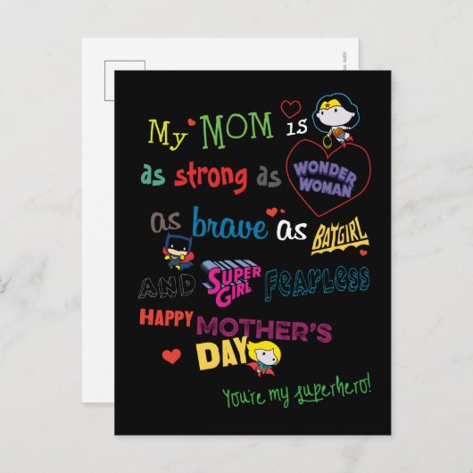 Moederdag | Sterk, Brave & Fearless Uitnodiging Briefkaart (Voorkant / Achterkant)