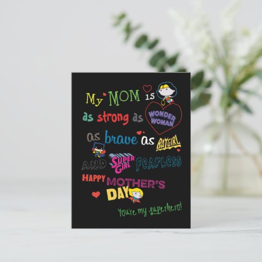 Moederdag | Sterk, Brave & Fearless Uitnodiging Briefkaart (Staand voorkant)