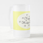 Moederdag sterren - matglas bierpul (Voorkant links)