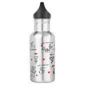 Moederdag Stick Figure Kunst Waterfles (Links)