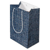 Moederdag Stick Girl met Daisies Medium Cadeauzakje (Achterkant Gekanteld)