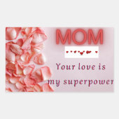 Moederdag sticker - Roos Petal Design (Voorkant)