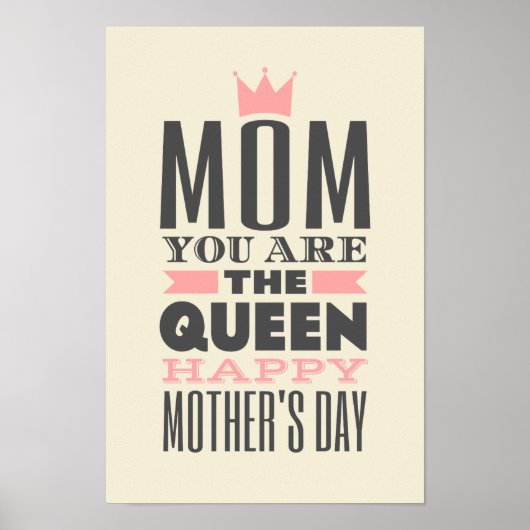 Moederdag  stijltekstontwerp poster (Voorkant)