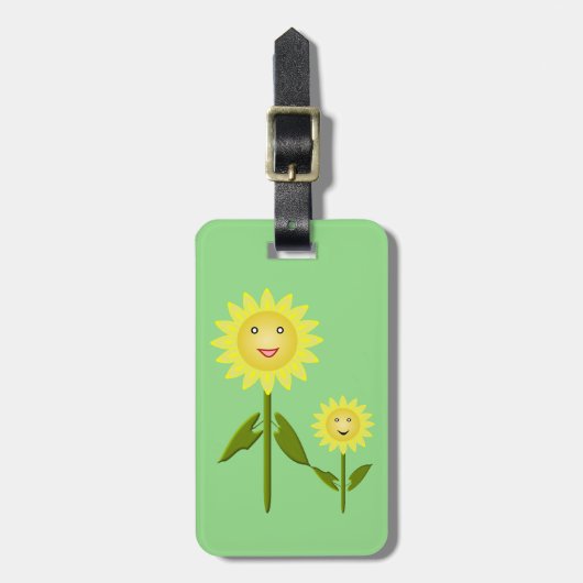 Moederdag Sunflower Custom Bagagelabel (Voorkant verticaal)