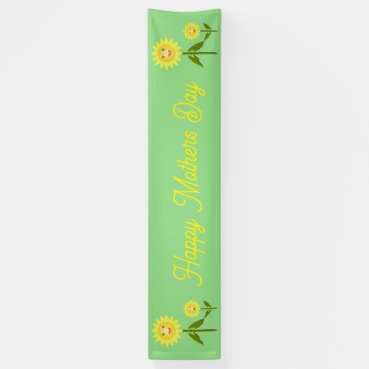 Moederdag Sunflower Custom Spandoek (Verticaal)