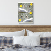 Moederdag Swan voor de drukplaat van het gerasterd Canvas Afdruk (Insitu (Slaapkamer))