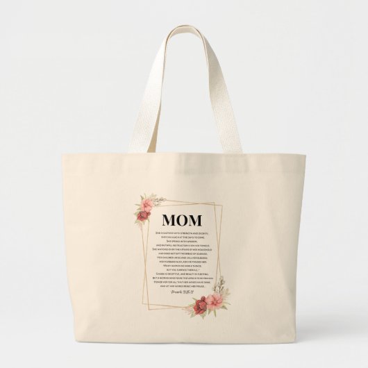 Moederdag Tas Shopping Bag, Proverbs 31 (Voorkant)