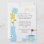 Moederdag Tea of Brunch Uitnodigingen (Voorkant)