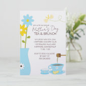 Moederdag Tea of Brunch Uitnodigingen (Staand voorkant)