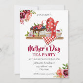 Moederdag Tea Party Invitation Kaart (Voorkant)