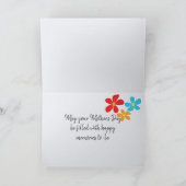 Moederdag teenslippers aan de waslijn kaart (Binnen)