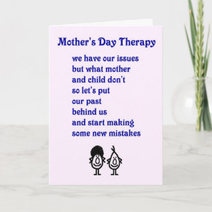 Moederdag Therapy - een grappig Moederdag gedicht Kaart