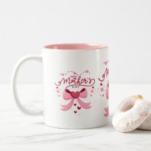MOEDERDAG TRENDY ONTWERP TWEEKLEURIGE KOFFIEMOK