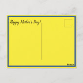 Moederdag Tuin Anjers Rozen Vlinders Briefkaart (Achterkant)