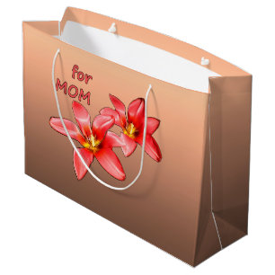 Moederdag - Tulpen Voor Moeder - Illustratie    Groot Cadeauzakje
