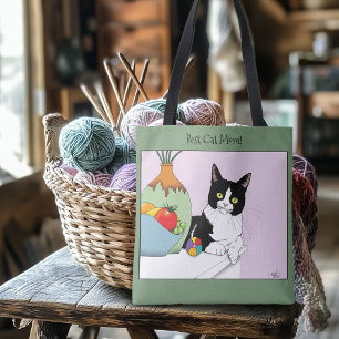 Moederdag Tuxedo Cat Draagtas
