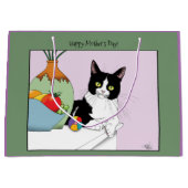 Moederdag Tuxedo Cat Groot Cadeauzakje (Voorkant)