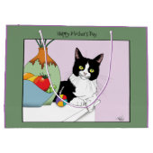 Moederdag Tuxedo Cat Groot Cadeauzakje (Achterkant)