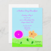 moederdag Uitnodiging (Voorkant / Achterkant)