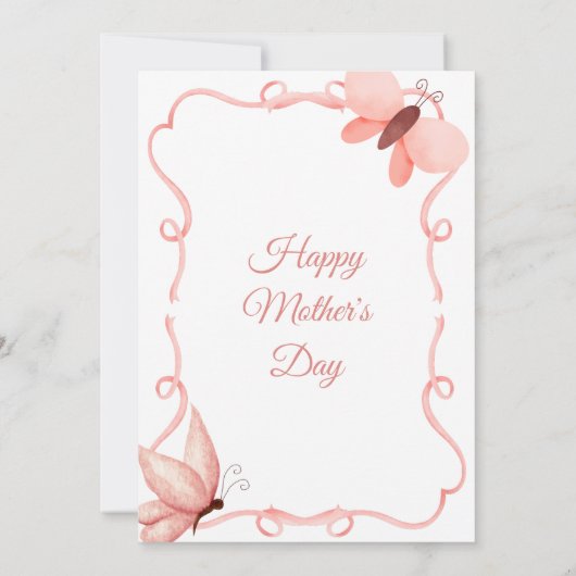 Moederdag Uitnodiging, Moederdag Brunch Lunch Kaart (Achterkant)