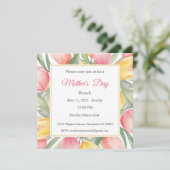 Moederdag Uitnodiging, Moederdag Brunch Lunch Kaart (Staand voorkant)