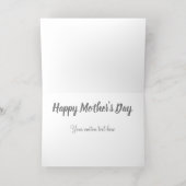 Moederdag Vakantiekaart Folie Wenskaart (Binnenlaag)