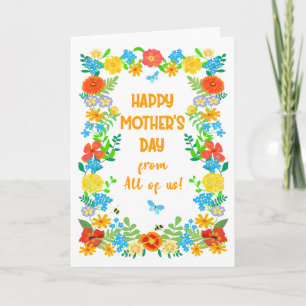 Moederdag van All of Us  Bloemengrens Kaart