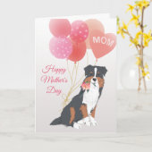 Moederdag van Australian Shepherd Dog Kaart (Gele Bloem)