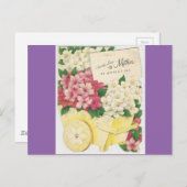Moederdag van bloemen Briefkaart (Voorkant / Achterkant)